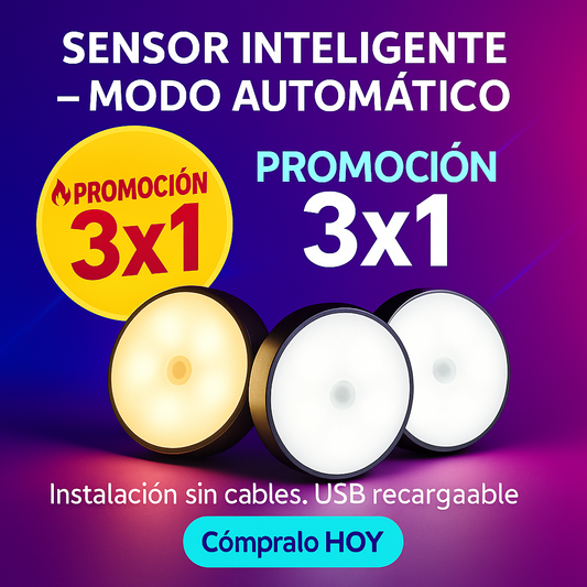 LAMPARA LED INTELIGENTE CON SENSOR DE MOVIMIENTO