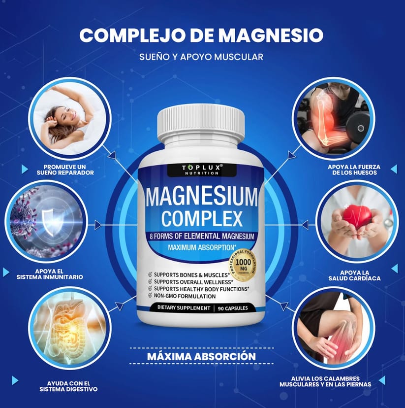 Toplux Magnesium Complex – Energía, Calma y Equilibrio Natural